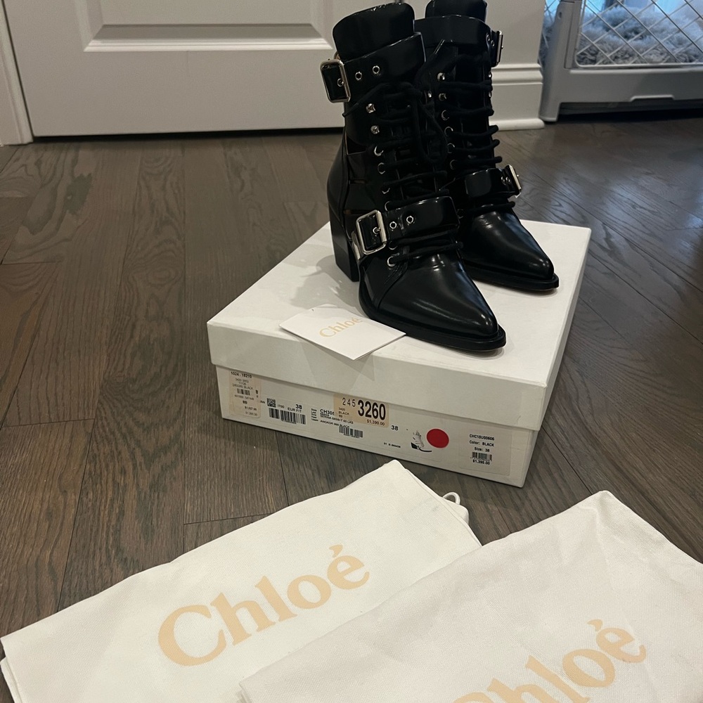 Like New Chloe Angkor black boots.
